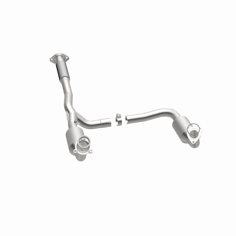 MagnaFlow 4451172 carb direct-fit catalytic converter, opposite side view of the turntable spin