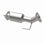 MagnaFlow 5571452 carb direct-fit catalytic converter, opposite rear three-quarter view of the turntable spin