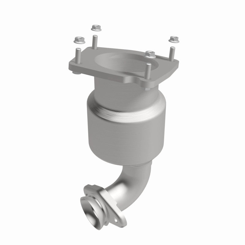 MagnaFlow 4481110 carb direct-fit catalytic converter, rear view of the turntable spin