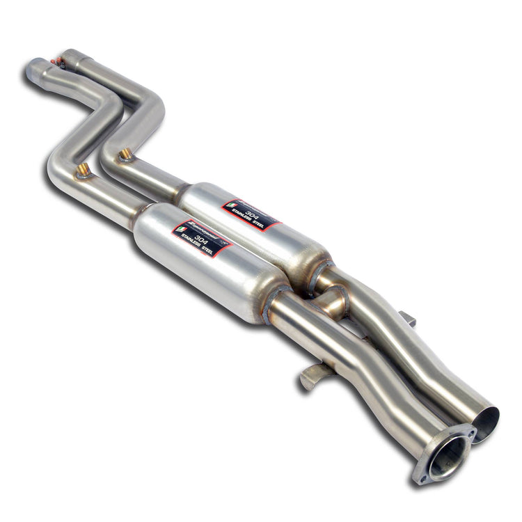 Wide view of Supersprint Front exhaust (Replaces catalytic converter) for BMW E36 All models 1990-2000 with white background