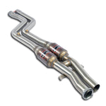 wide view of Supersprint Front exhaust with Metallic catalytic converter 100CPSI WRC for BMW E36 All models 1990-2000 with white background