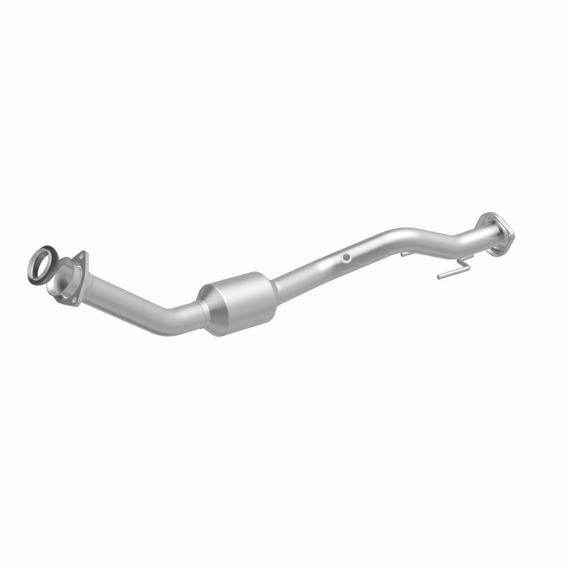 MagnaFlow 5451217 carb direct-fit catalytic converter, front three-quarter view of the turntable spin
