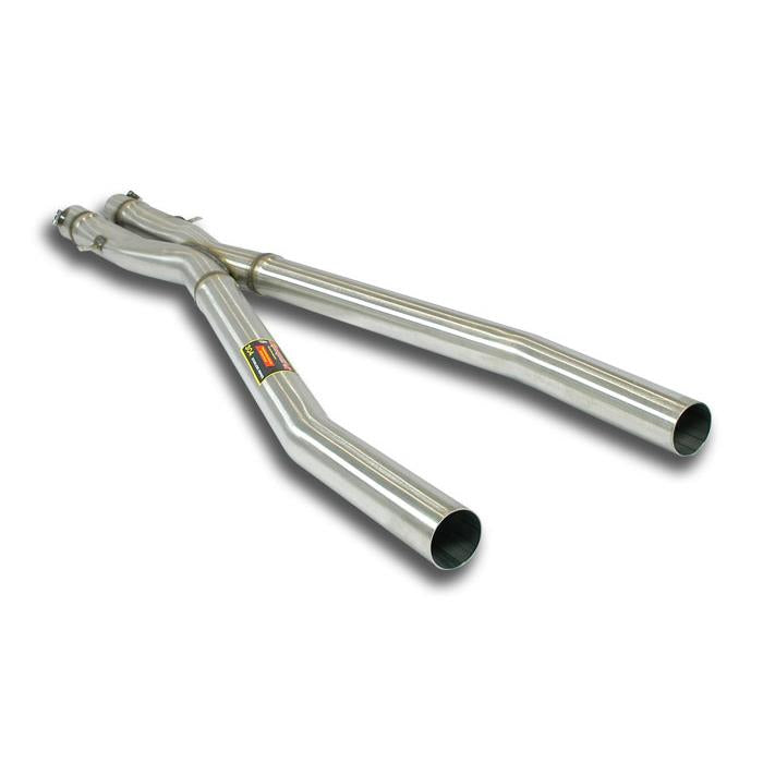 wide view of Supersprint Central "X-Pipe" for BMW E39 - All models (For N54 Bi-Turbo engine conversion) 1995-2004 with white background