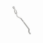 MagnaFlow 4451202 carb direct-fit catalytic converter, rear three-quarter view of the turntable spin