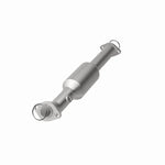 MagnaFlow 5592661 carb direct-fit catalytic converter, opposite front three-quarter view of the turntable spin