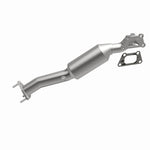 MagnaFlow 5582610 carb direct-fit catalytic converter, opposite front three-quarter view of the turntable spin