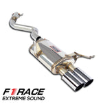 wide view of Supersprint Rear exhaust Left "F1 Race Lightweight" OO80 for BMW E92 Coupè M3 2007-2013 with white background