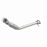 MagnaFlow 5461195 carb direct-fit catalytic converter, front three-quarter view of the turntable spin