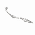 MagnaFlow 551715 carb direct-fit catalytic converter, rear view of the turntable spin