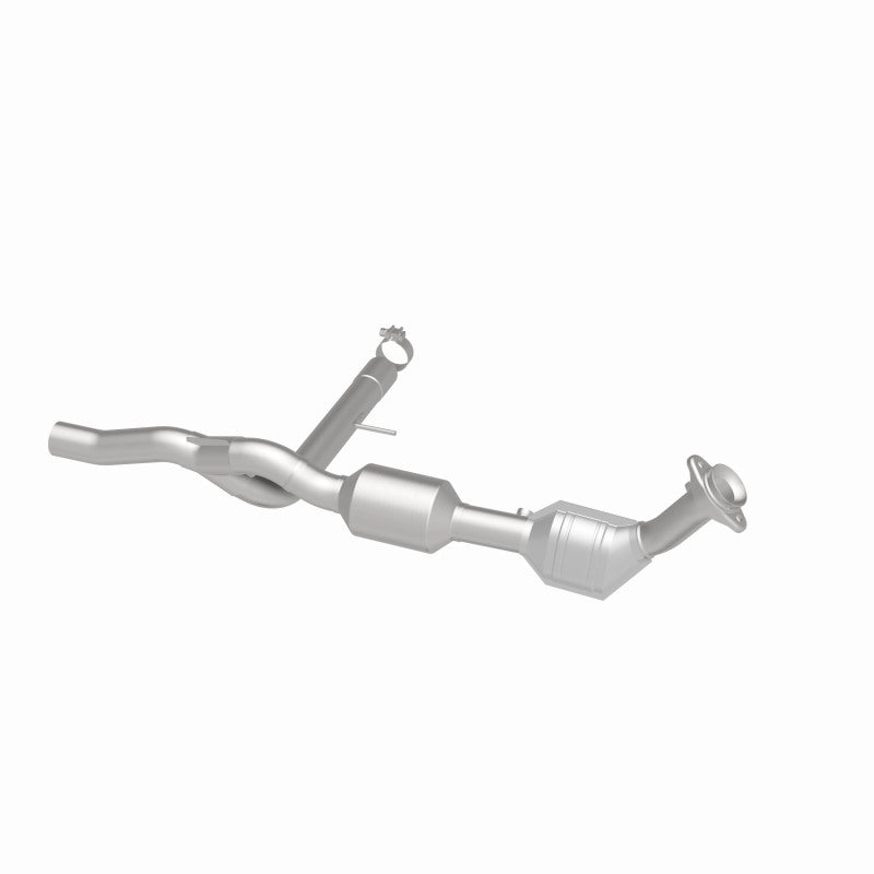 MagnaFlow 52450 oem grade direct-fit catalytic converter, opposite rear three-quarter view of the turntable spin