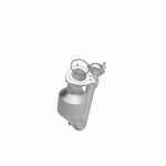 MagnaFlow 5411907 carb direct-fit catalytic converter, side view of the turntable spin
