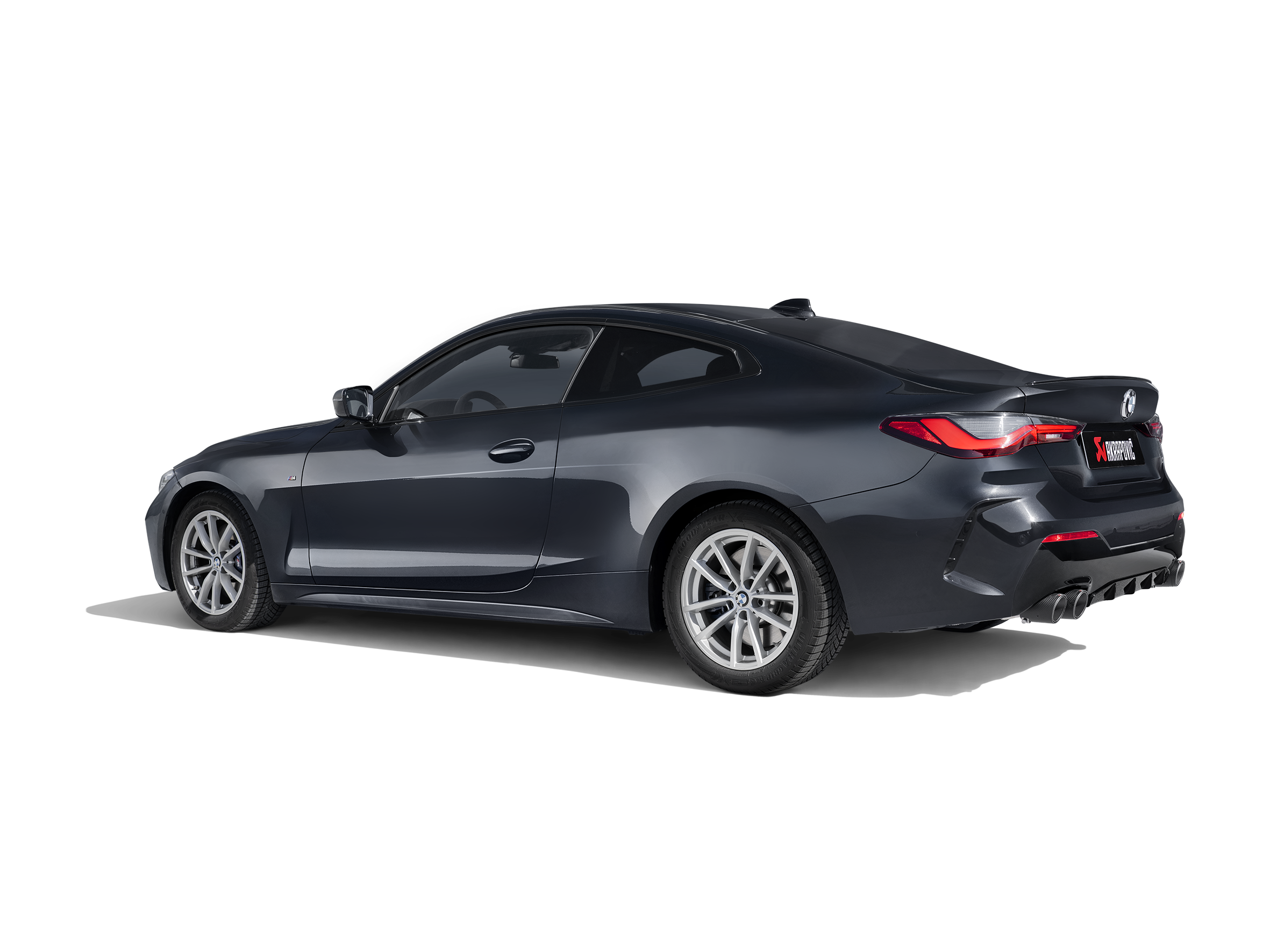 Akrapovic BMW M440i (G22) Evolution Line (Titanium) w/Carbon Tips (Req Link Pipes) S-BM/T/18H for BMW M440i G22/G23 2021-2027, rear view