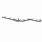 MagnaFlow 5421172 carb direct-fit catalytic converter, opposite rear three-quarter view of the turntable spin