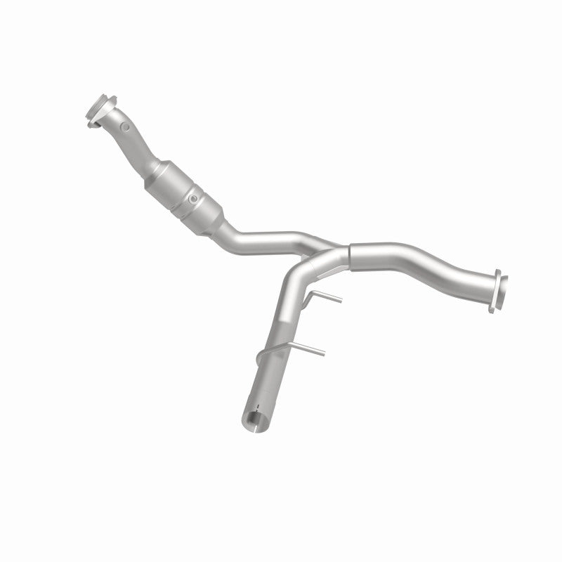 MagnaFlow 5551429 carb direct-fit catalytic converter, side view of the turntable spin