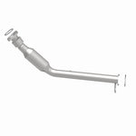 MagnaFlow 4561195 carb direct-fit catalytic converter, side view of the turntable spin