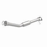 MagnaFlow 4561221 carb direct-fit catalytic converter, front three-quarter view of the turntable spin