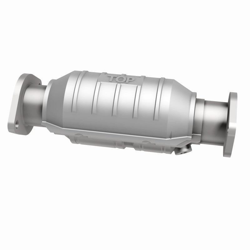 MagnaFlow 4481614 carb direct-fit catalytic converter, side view of the turntable spin