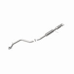 MagnaFlow 5571886 carb direct-fit catalytic converter, rear view of the turntable spin