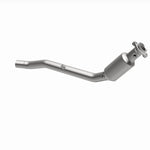 MagnaFlow 4651718 carb direct-fit catalytic converter, opposite front three-quarter view of the turntable spin