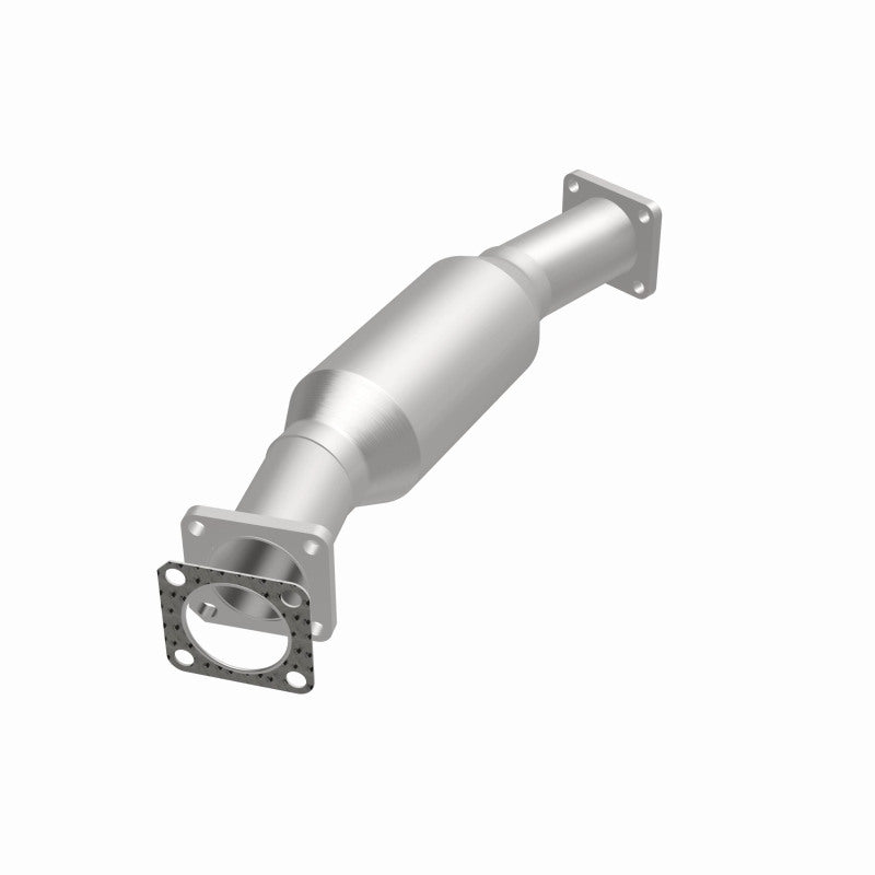 MagnaFlow 3322433 carb direct-fit catalytic converter, opposite front three-quarter view of the turntable spin