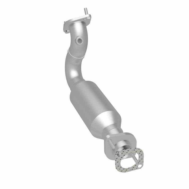 MagnaFlow 5451170 carb direct-fit catalytic converter, rear three-quarter view of the turntable spin