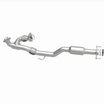 MagnaFlow 280403 oem grade direct-fit catalytic converter, side view of the turntable spin