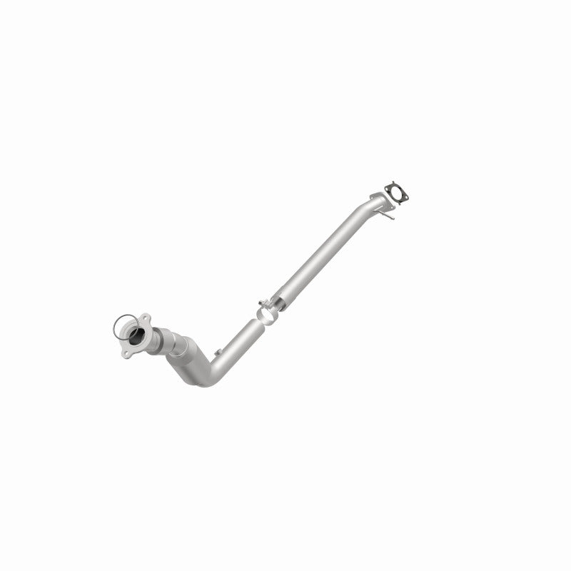 MagnaFlow 5451126 carb direct-fit catalytic converter, opposite front three-quarter view of the turntable spin