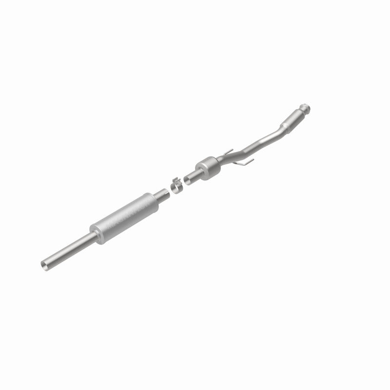 MagnaFlow 5571029 carb direct-fit catalytic converter, rear view of the turntable spin