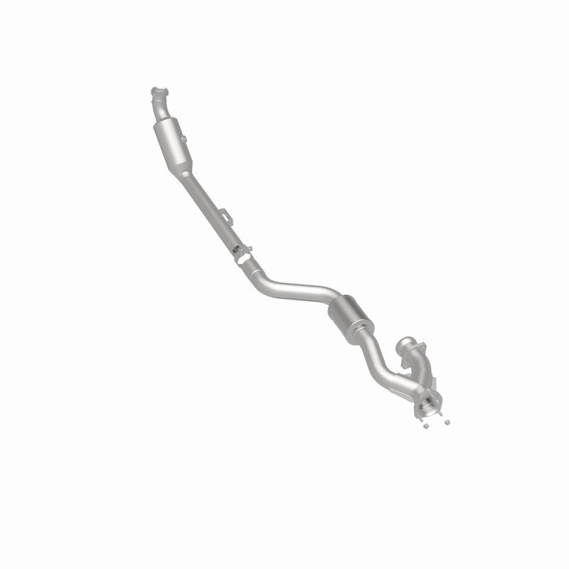 MagnaFlow 551264 carb direct-fit catalytic converter, rear three-quarter view of the turntable spin