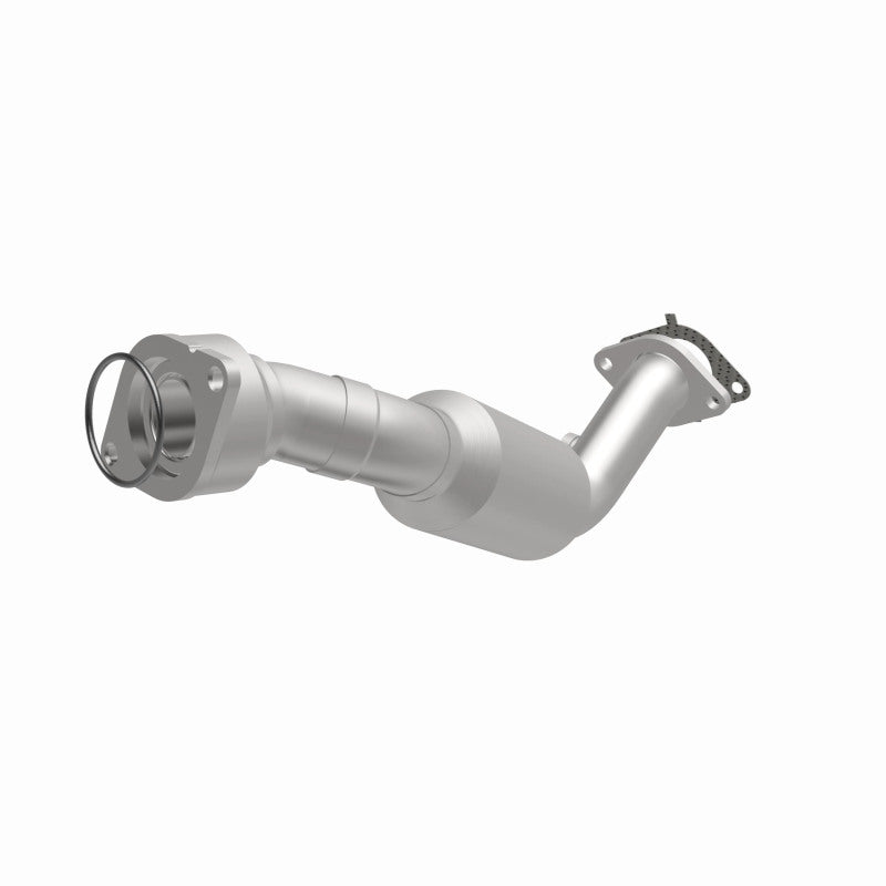 MagnaFlow 52463 oem grade direct-fit catalytic converter, opposite front three-quarter view of the turntable spin