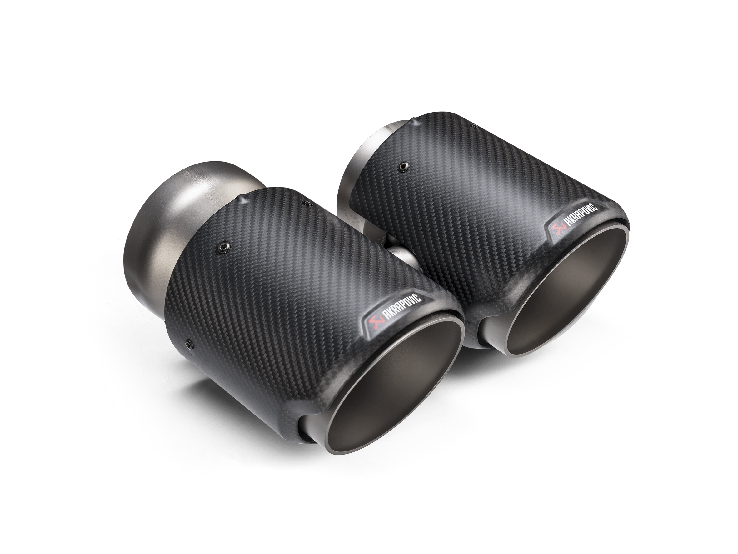 Akrapovic BMW G87 M2, G80 M3 & G82 M4 Classic Carbon Design Tail Pipe Set TP-CT/68 for BMW M2 G87 2023-2027, side view