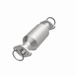 MagnaFlow 4481882 carb direct-fit catalytic converter, opposite front three-quarter view of the turntable spin