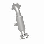 MagnaFlow 5481416 carb direct-fit catalytic converter, rear three-quarter view of the turntable spin