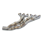 wide view of Supersprint Manifold - Step Design (Left Hand Drive) for BMW E30 - S54 engine conversion 1982-2006 with white background