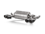 Akrapovic BMW M2 Competition (F87N) Slip-On Line (Titanium) w/Carbon Fiber Tips S-BM/T/3H for BMW M2 Competition F87 2019-2021, angled view
