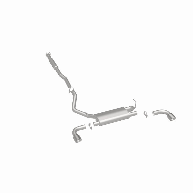 BRExhaust 106-0767 direct-fit exhaust kit, rear three-quarter view of the turntable spin