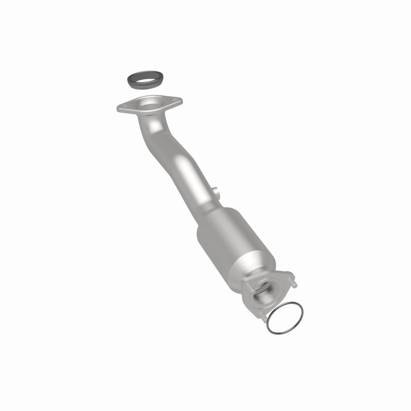 MagnaFlow 5592783 carb direct-fit catalytic converter, rear three-quarter view of the turntable spin