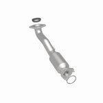 MagnaFlow 5592783 carb direct-fit catalytic converter, rear three-quarter view of the turntable spin