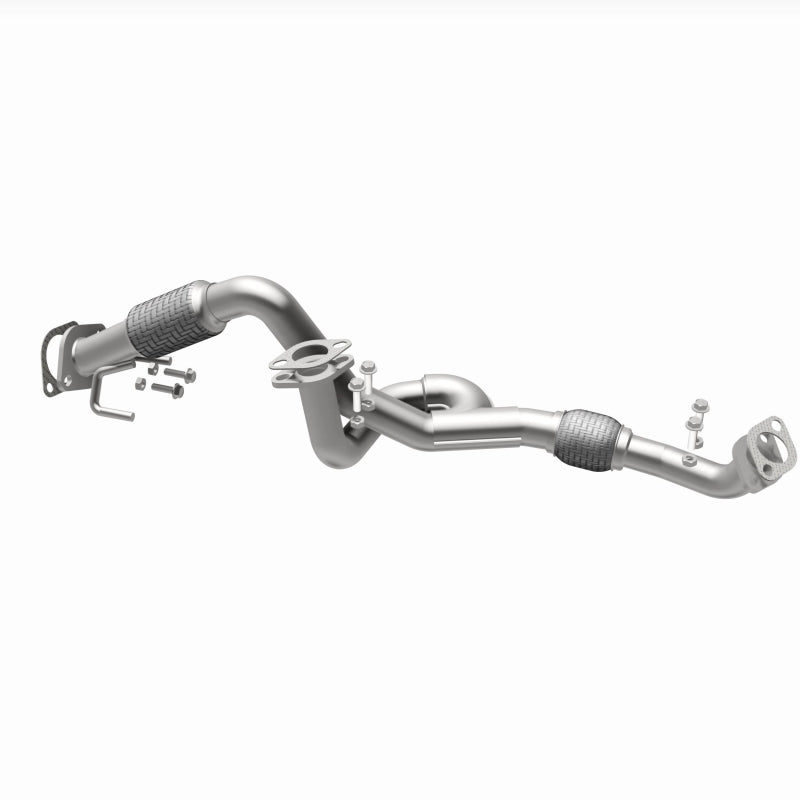 BRExhaust 107-0244 exhaust pipe, opposite rear three-quarter view of the turntable spin
