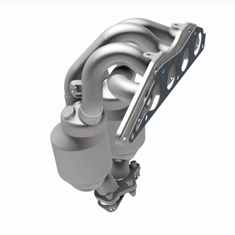 MagnaFlow 5531347 carb manifold converter, opposite rear three-quarter view of the turntable spin