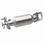 MagnaFlow 5582665 carb direct-fit catalytic converter, front three-quarter view of the turntable spin