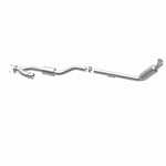 MagnaFlow 551264 carb direct-fit catalytic converter, opposite rear three-quarter view of the turntable spin