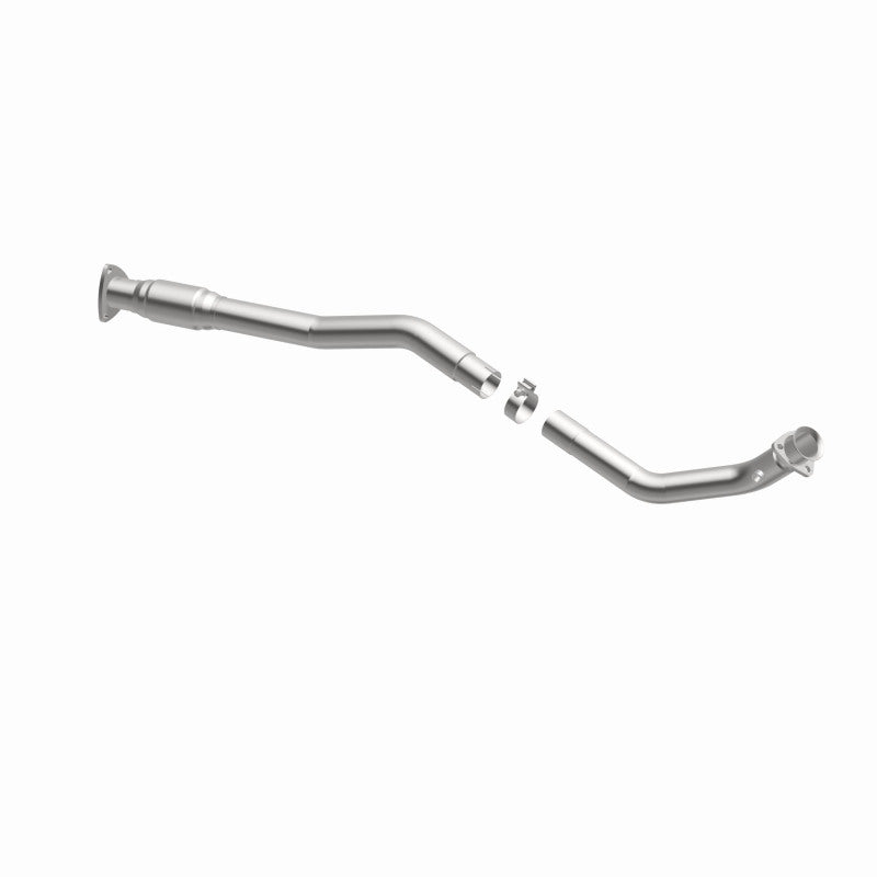 MagnaFlow 24231 hm grade direct-fit catalytic converter, opposite front three-quarter view of the turntable spin