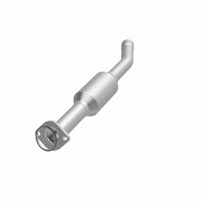 MagnaFlow 4481597 carb direct-fit catalytic converter, opposite front three-quarter view of the turntable spin