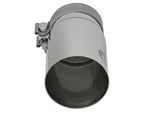aFe MACH Force-Xp Universal Exhaust Tip 3-1/2 IN Inlet x 4 IN Outlet x 7 IN Polished Right Side Exit