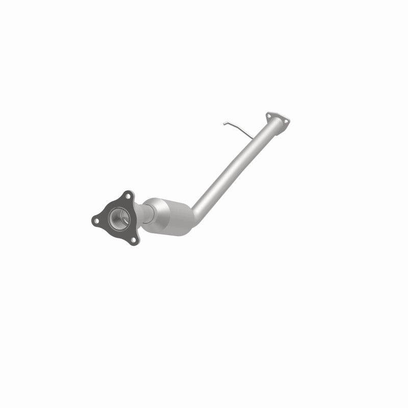 MagnaFlow 4481228 carb direct-fit catalytic converter, opposite front three-quarter view of the turntable spin