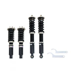 A front view of BC Racing BR Series Coilovers (UA6) for Acura TL 2004-2008 with white background