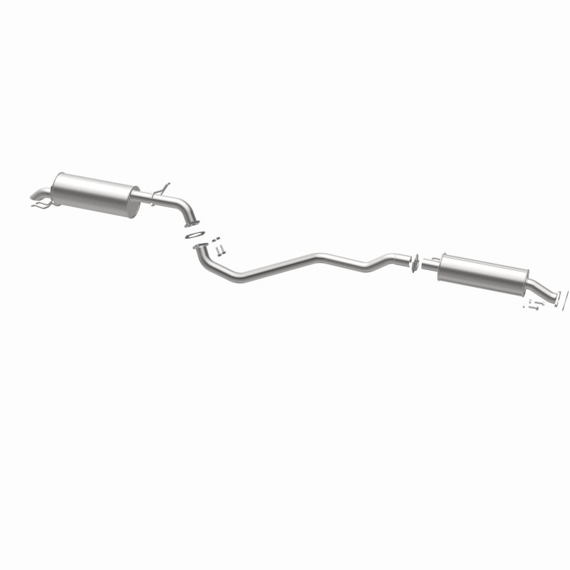 BRExhaust 106-0869 direct-fit exhaust kit, opposite rear three-quarter view of the turntable spin