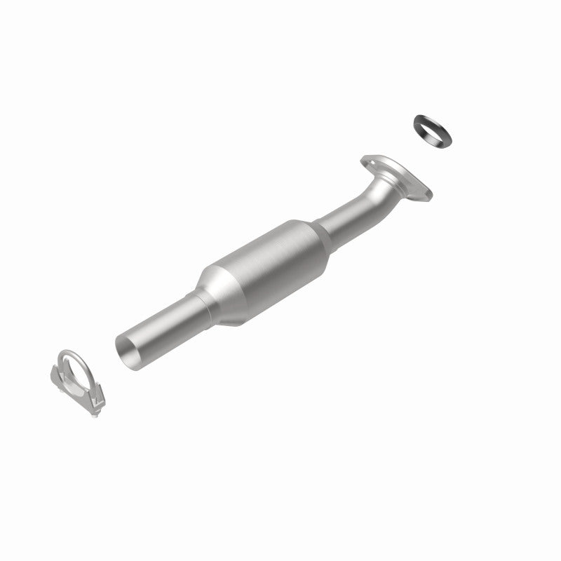 MagnaFlow 51449 oem grade direct-fit catalytic converter, rear view of the turntable spin
