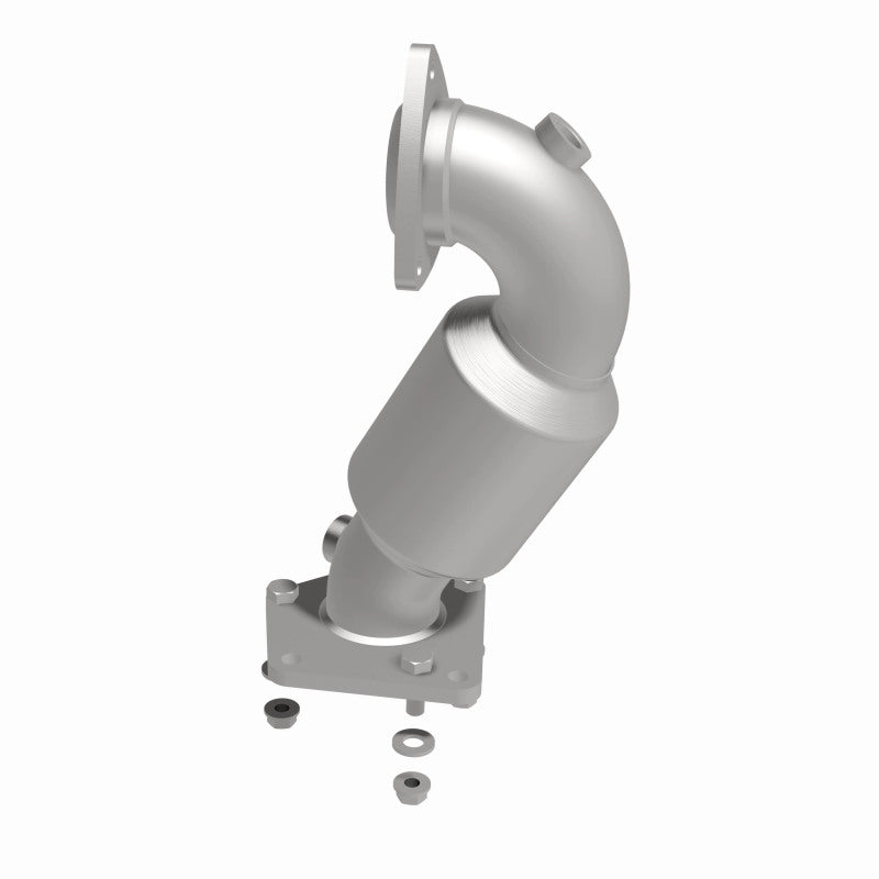 MagnaFlow 4481971 carb direct-fit catalytic converter, side view of the turntable spin